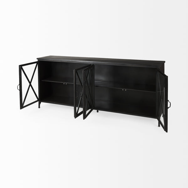 Poppy Black Metal Sideboard