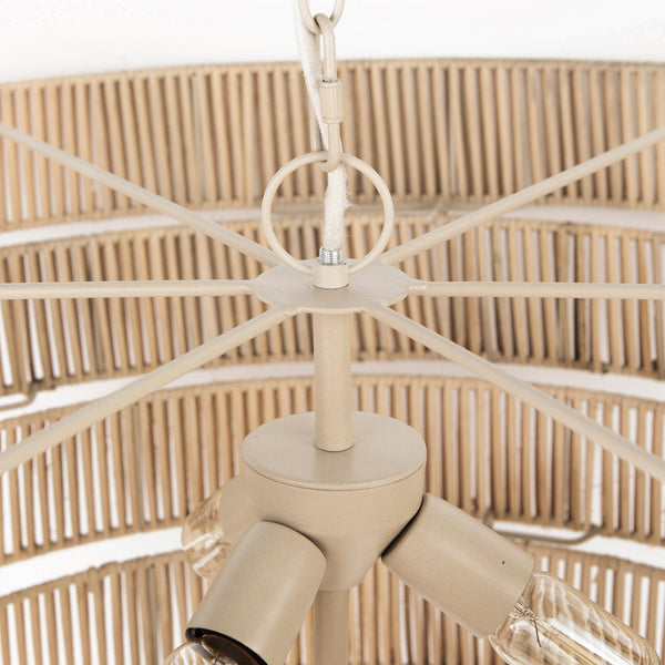 Marimba Natural Cane 6 Tier Chandelier