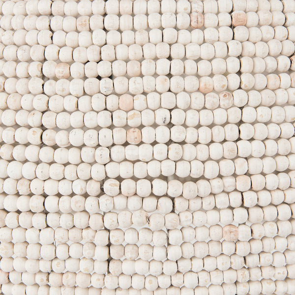 Theta White-Washed Beaded Chandelier