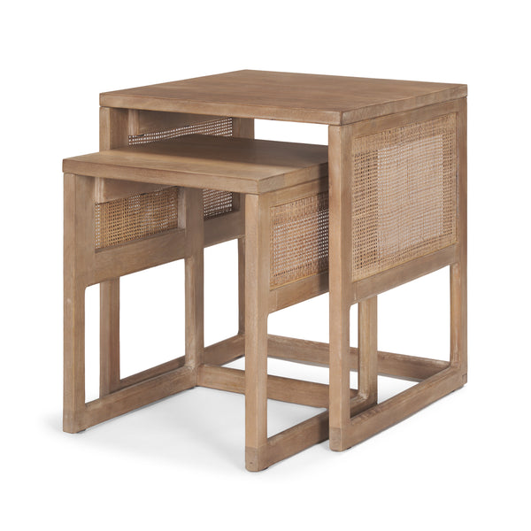 Grier Nesting Tables - Light Brown Wood
