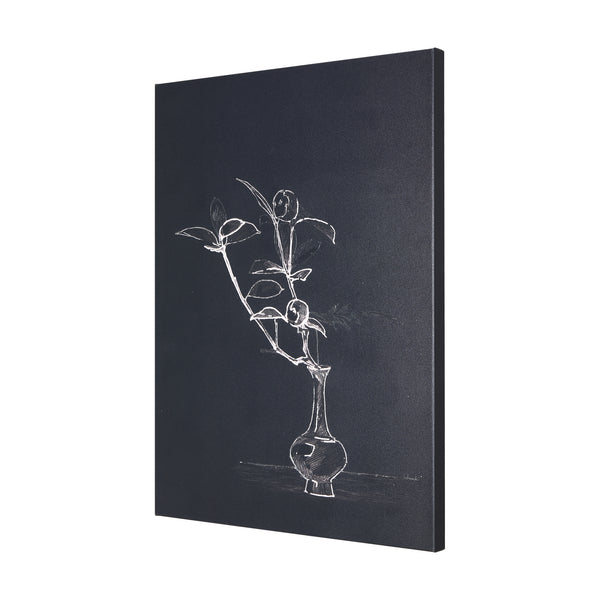Ikebana Dark I & II Canvas Series - Set Of Two