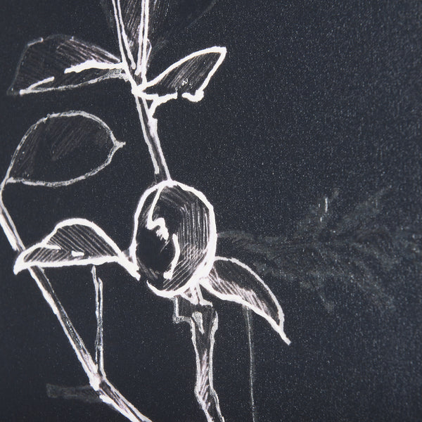 Ikebana Dark I & II Canvas Series - Set Of Two