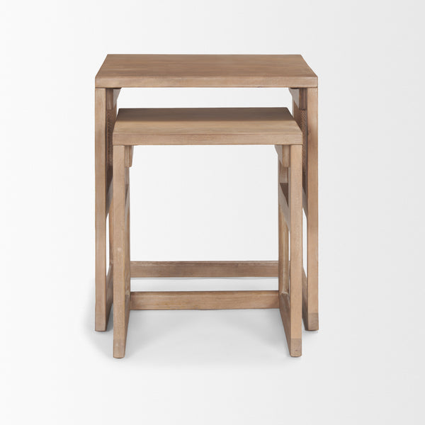 Grier Nesting Tables - Light Brown Wood
