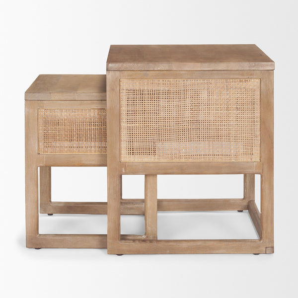 Grier Nesting Tables - Light Brown Wood