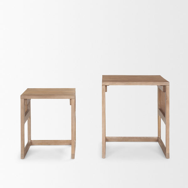 Grier Nesting Tables - Light Brown Wood