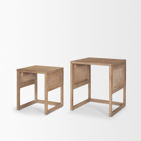 Grier Nesting Tables - Light Brown Wood