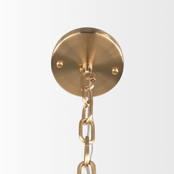 Colleen Antiqued Gold Metal Chandelier