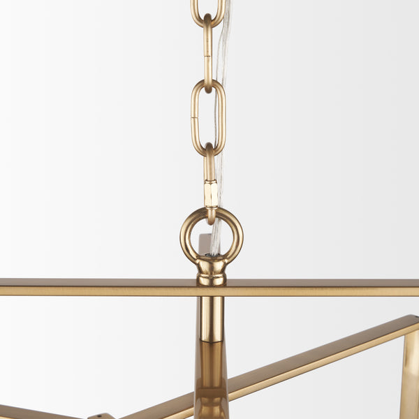 Colleen Antiqued Gold Metal Chandelier