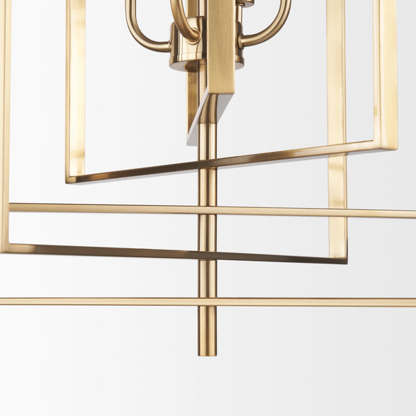 Colleen Antiqued Gold Metal Chandelier