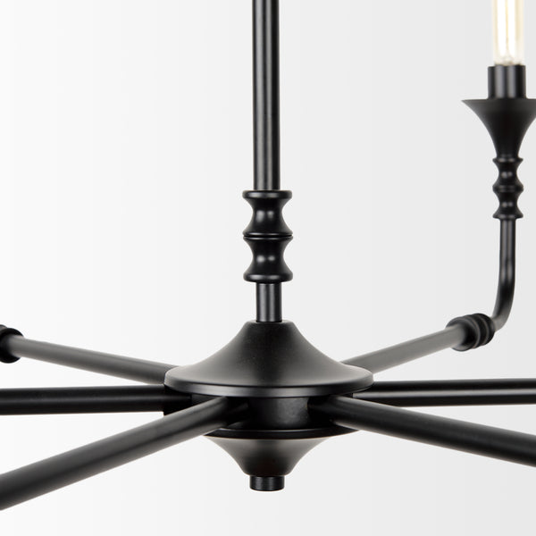 Gabriel Matte Black Chandelier