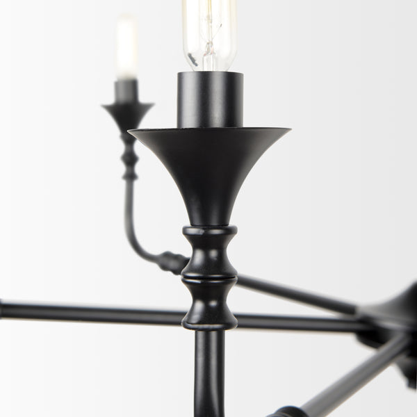 Gabriel Matte Black Chandelier