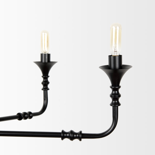 Gabriel Matte Black Chandelier
