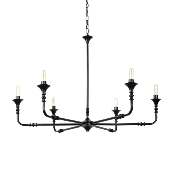 Gabriel Matte Black Chandelier