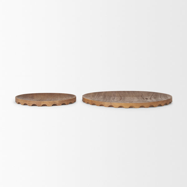 Waverly Scalloped Edged Trays - Set Of Two