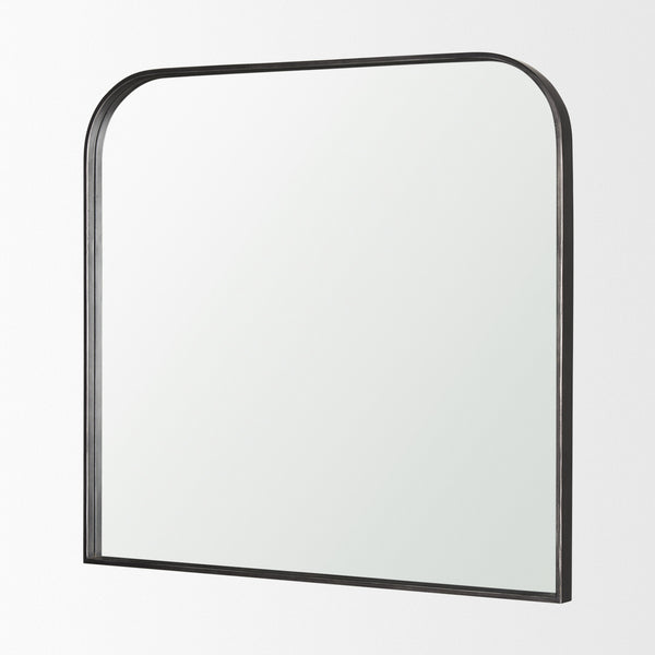Timon Square Arch Mirror - Brushed Black
