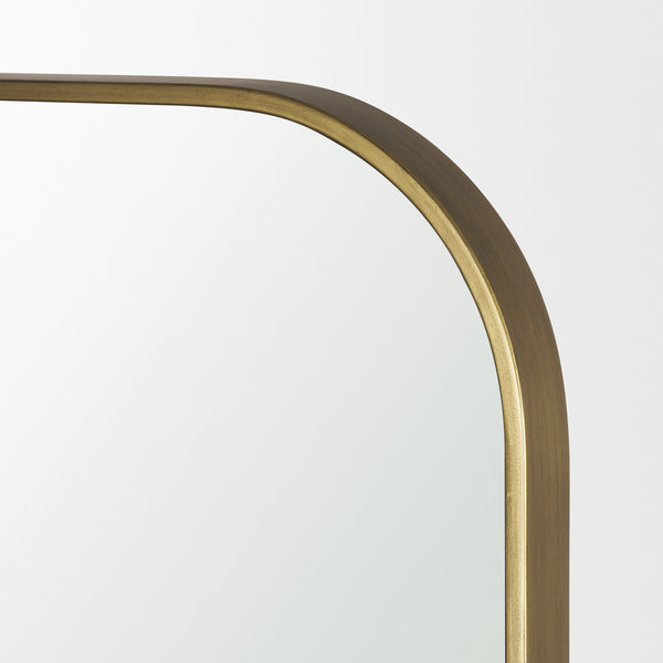 Tamira Brushed Brass Arched Mirror