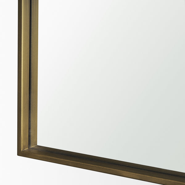 Tamira Brushed Brass Arched Mirror