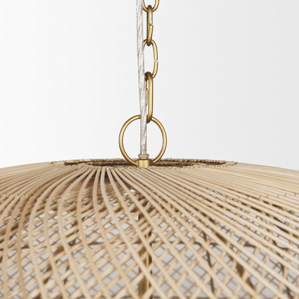 Thad Natural Woven Rattan Dome Chandelier