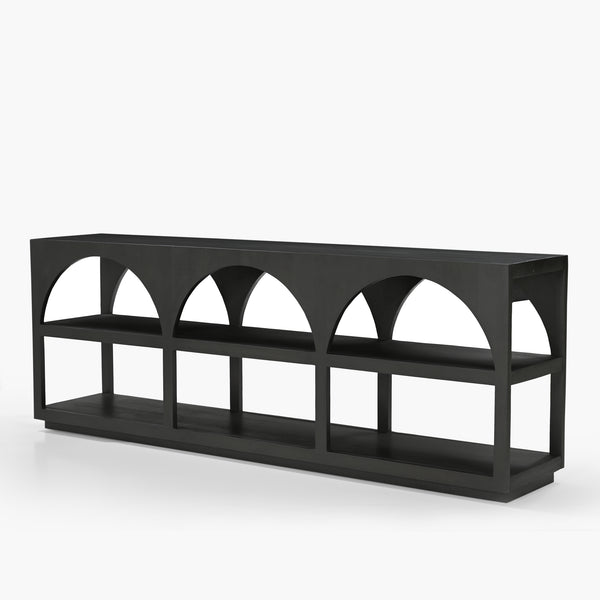 Bela Console Table - Black Wood - 80" L