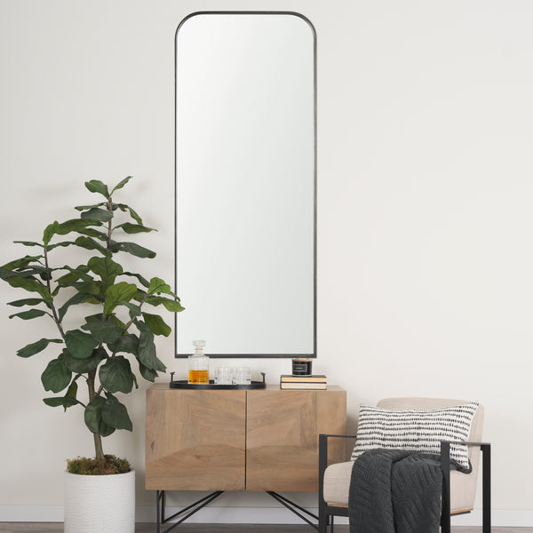 Tamira Brushed Gunmetal Arched Mirror