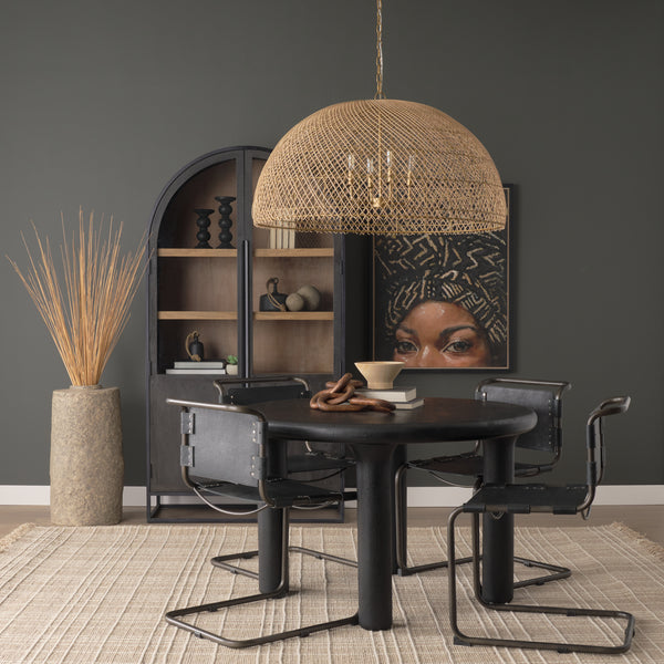 Thad Natural Woven Rattan Dome Chandelier