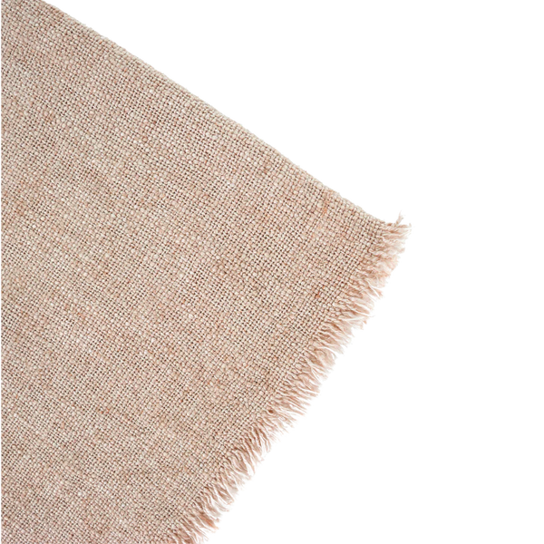 Selena Linen End of Bed Blanket - Blush