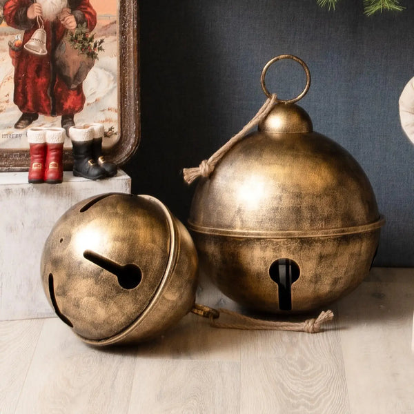 Oversized Gold Bells - Set of 2
