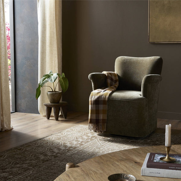 Camellia Swivel Chair - Malmo Olive