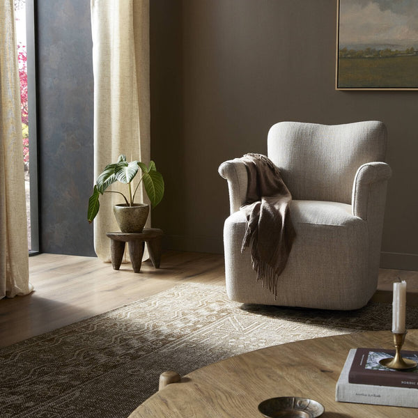 Camellia Swivel Chair - Alcala Wheat