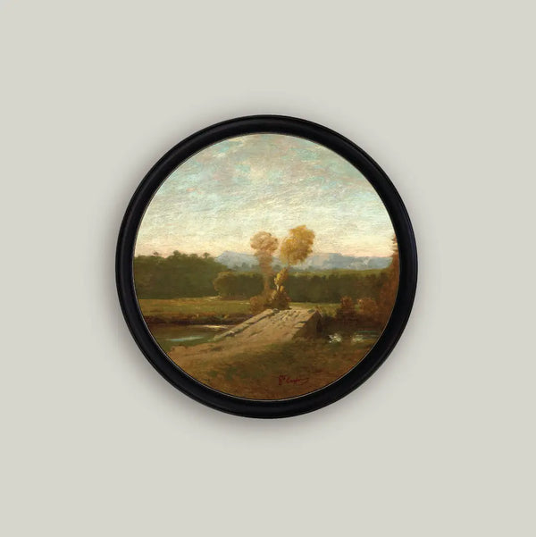 Bridge Landscape Circle Art