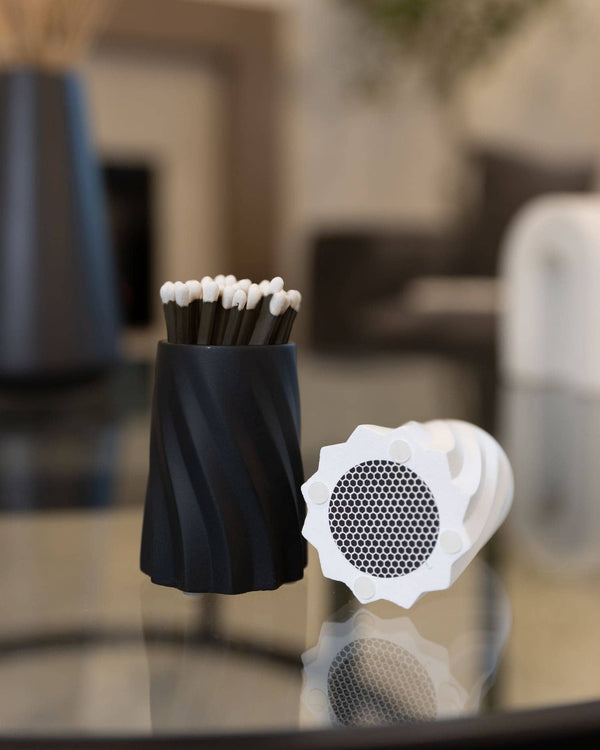 Black Concrete Safety Match Set