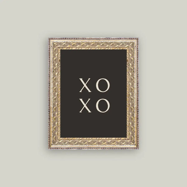 XOXO Framed Antique Art