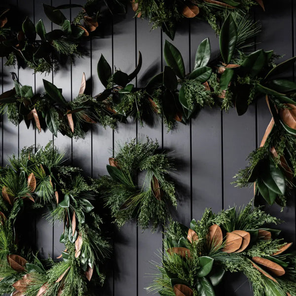 Magnolia Norfolk Cypress Mixed Real Touch Garland - 15 ft