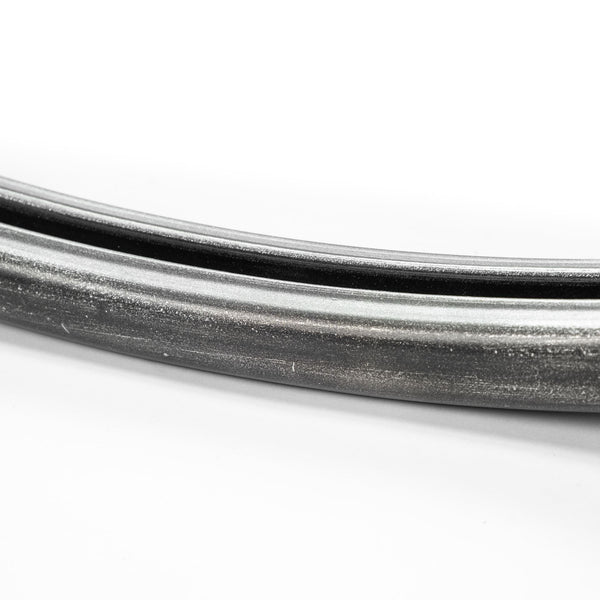 Piper Metal Round Mirror - Black 47"