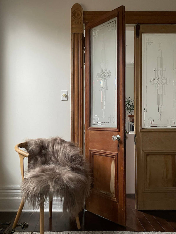 Taupe Icelandic Sheepskin Throw Rug
