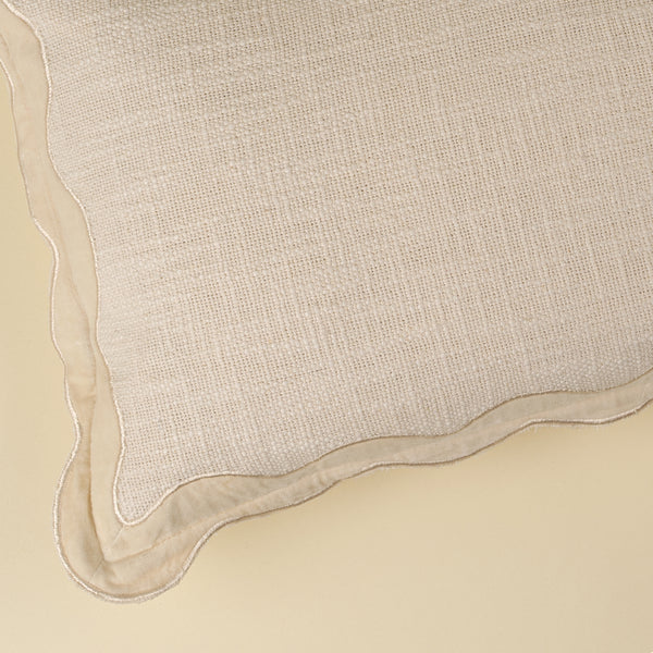 Velvet Scallop Pillow - Ivory