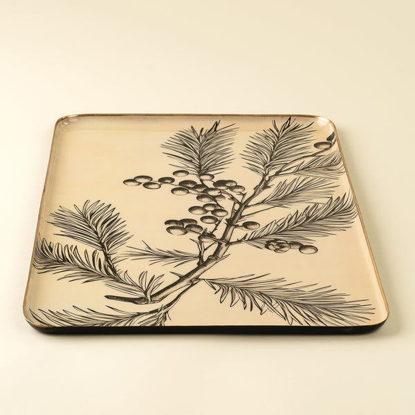 Large Winterberry Enameled Tray