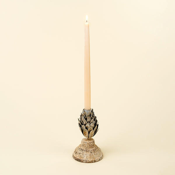 Rustic Pinecone Candle Holder