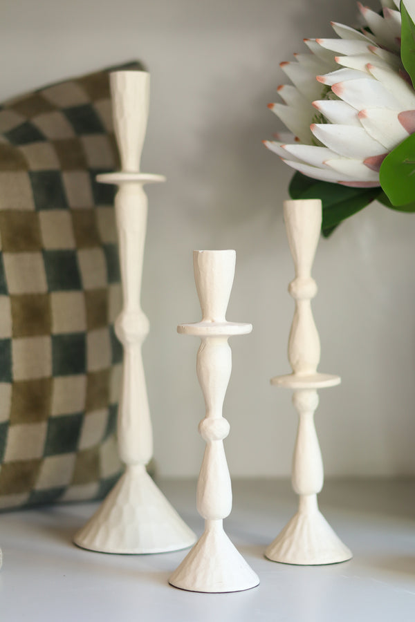 Imani Candleholder - Cream
