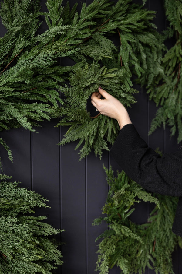Norfolk & Cypress Mixed Real Touch Garland - 9 ft