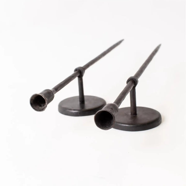 Black Iron Taper Candle Wall Sconces