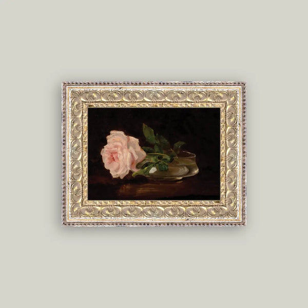 Still Life Rose Framed Antique Art