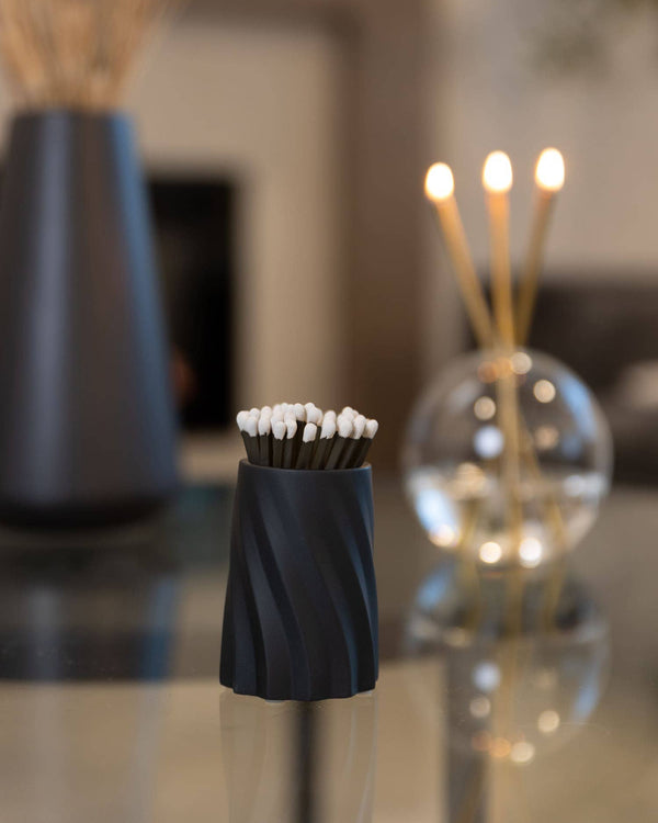 Black Concrete Safety Match Set