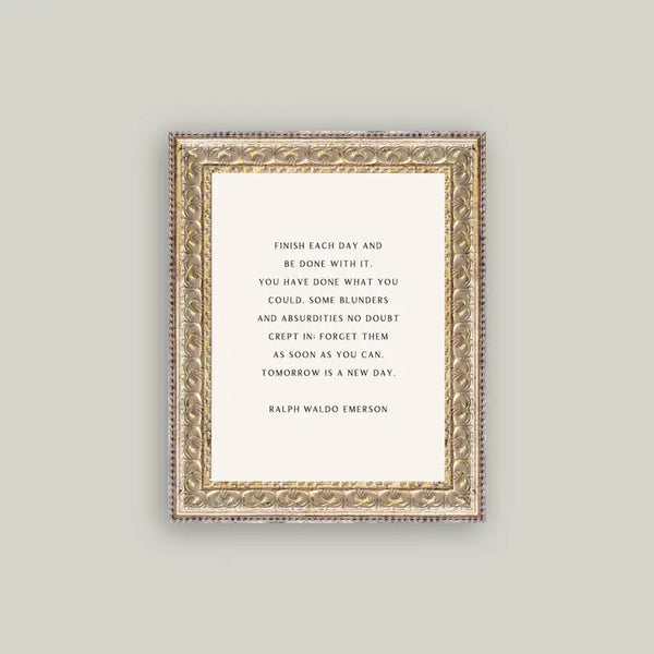 Finish Each Day Framed Antique Print