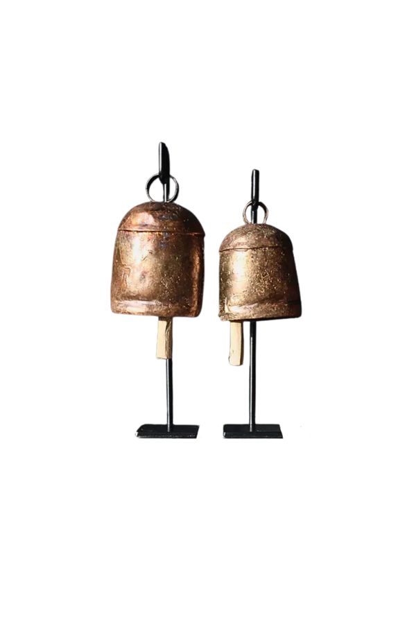 Large Antique Inspired Bell Stand - Set Of Two