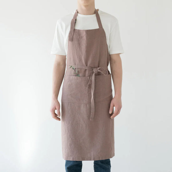Ashes of Roses Linen Chef Apron