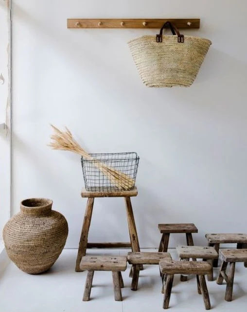 Reclaimed Antique Mini Stool - Natural