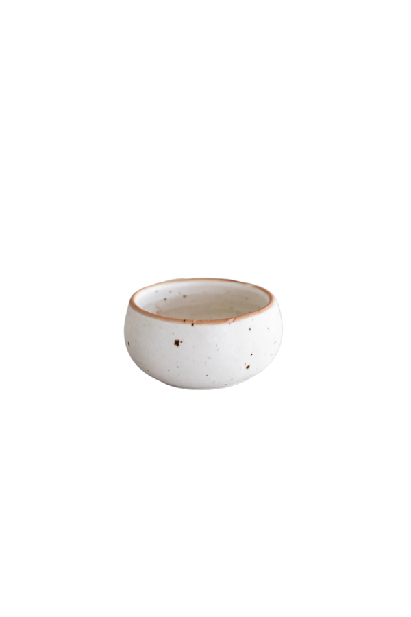 Ceramic White Speckled Dip Bowl
