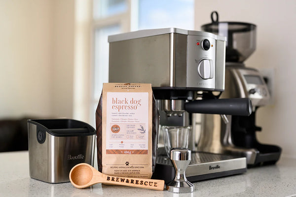 Black Dog Espresso | Medium Roast | 1lb Bag | Organic Coffee | Whole Bean