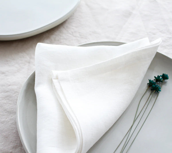 Soft White Linen Napkins